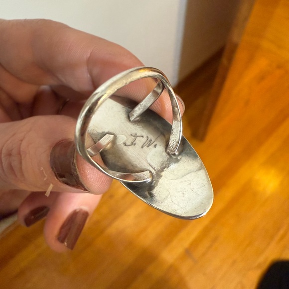 Bird Inlay Silver Ring - Picture 6 of 6